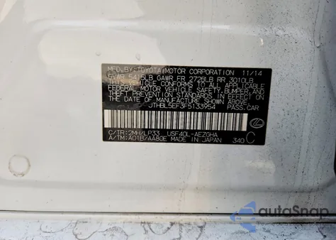 2015 Lexus Ls 460 z USA, uszkodzony, nr VIN JTHBL5EF3F5133954